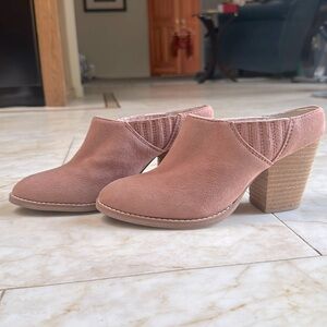 Rosalee Pink Suede Half Mule